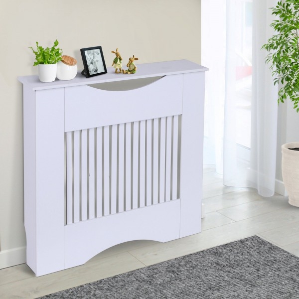 Slatted Radiator Heater Cover - White - Home Deals