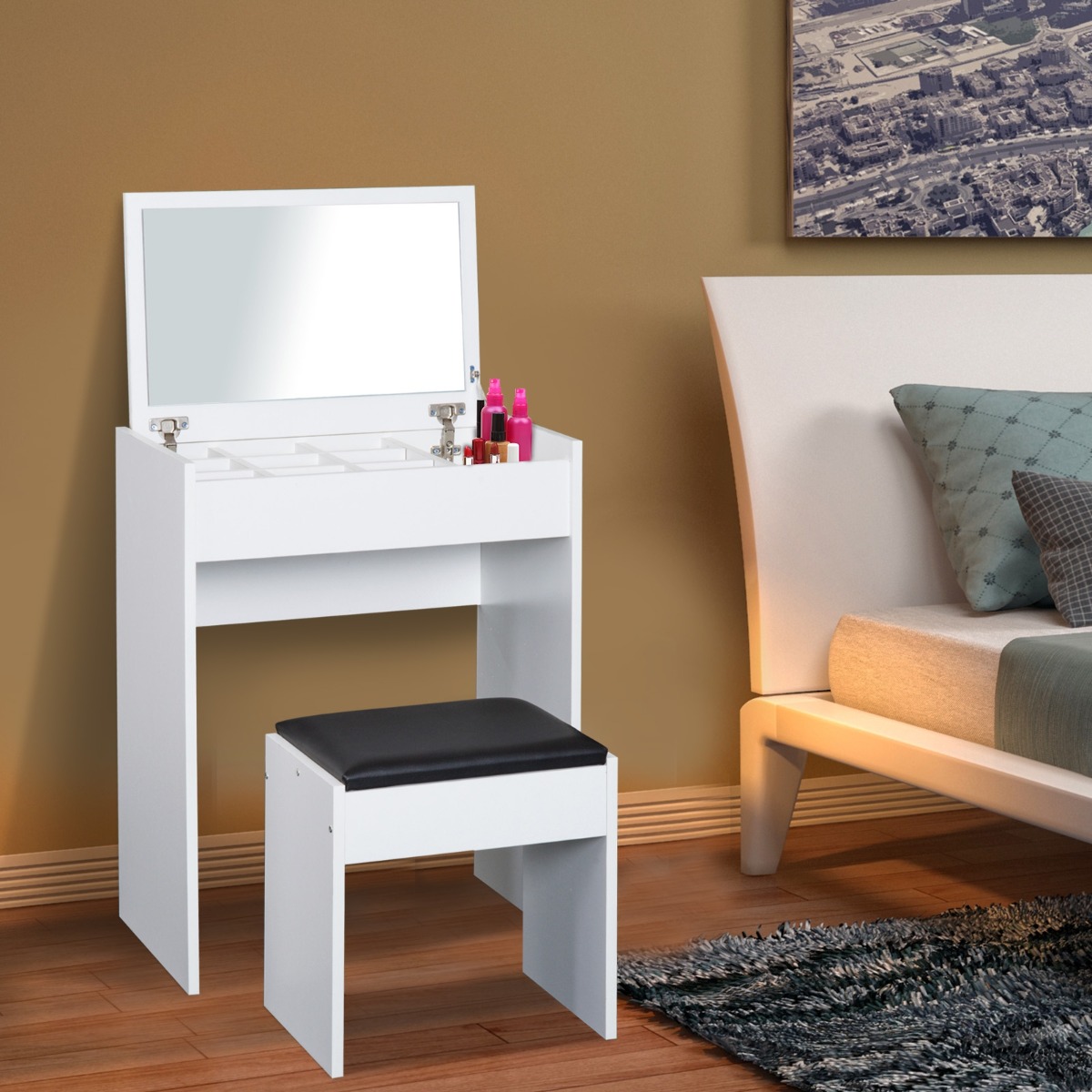 Dressing Table - ZOE Dresser White 60.2cm - Home Deals