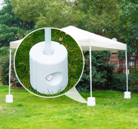 4pc Gazebo Feet in White - The Garden Savant