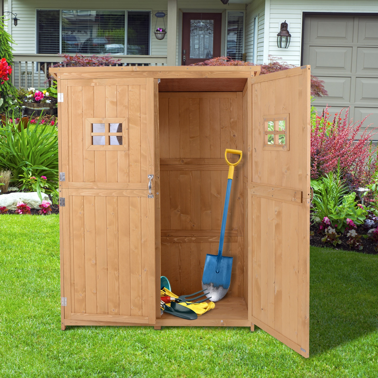 Wooden Shed Tool Storage - The Garden Savant