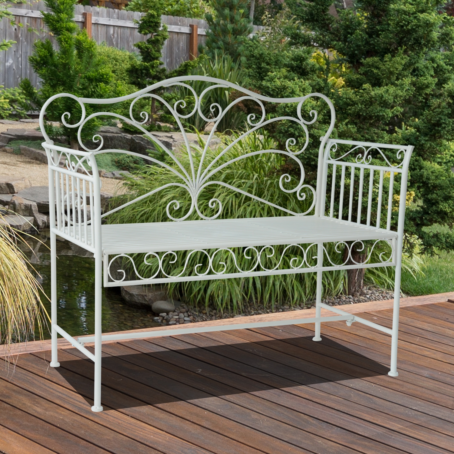 Garden Metal Bench 2 Seater - The Garden Savant