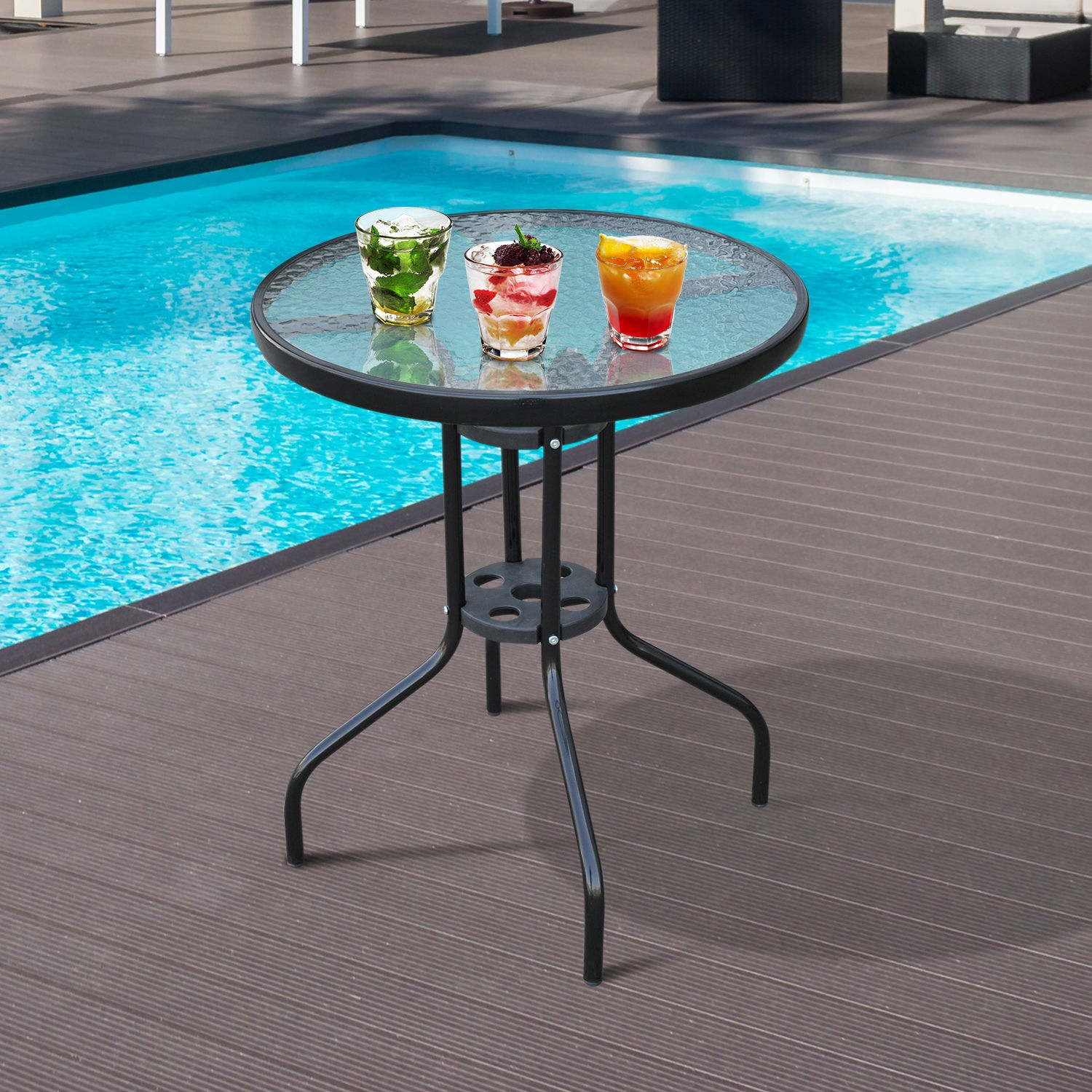 Tempered Glass Outdoor Table - The Garden Savant