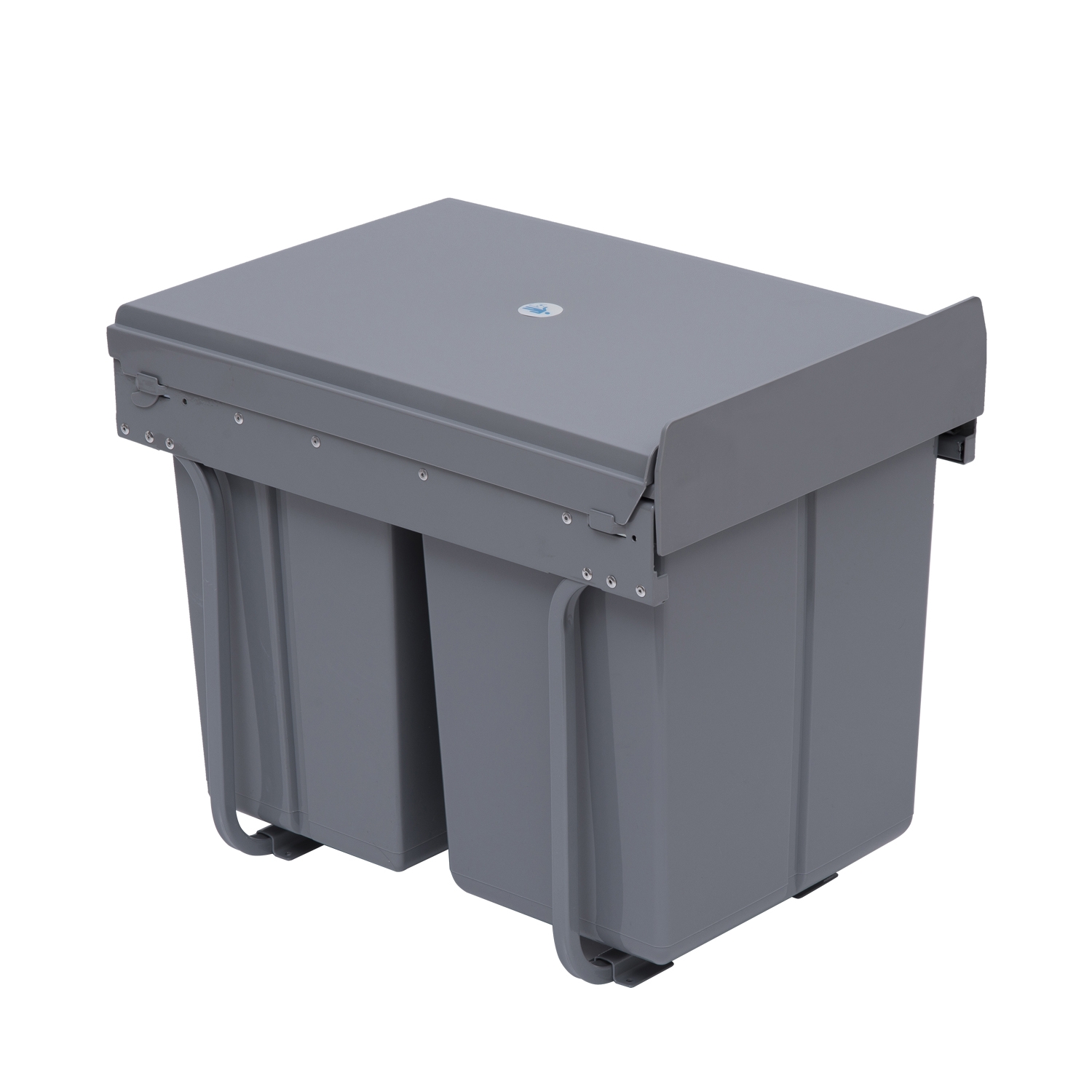 Kitchen Built in Recycle Bin Grey 40L (1x20L+2x10L) - Home Deals