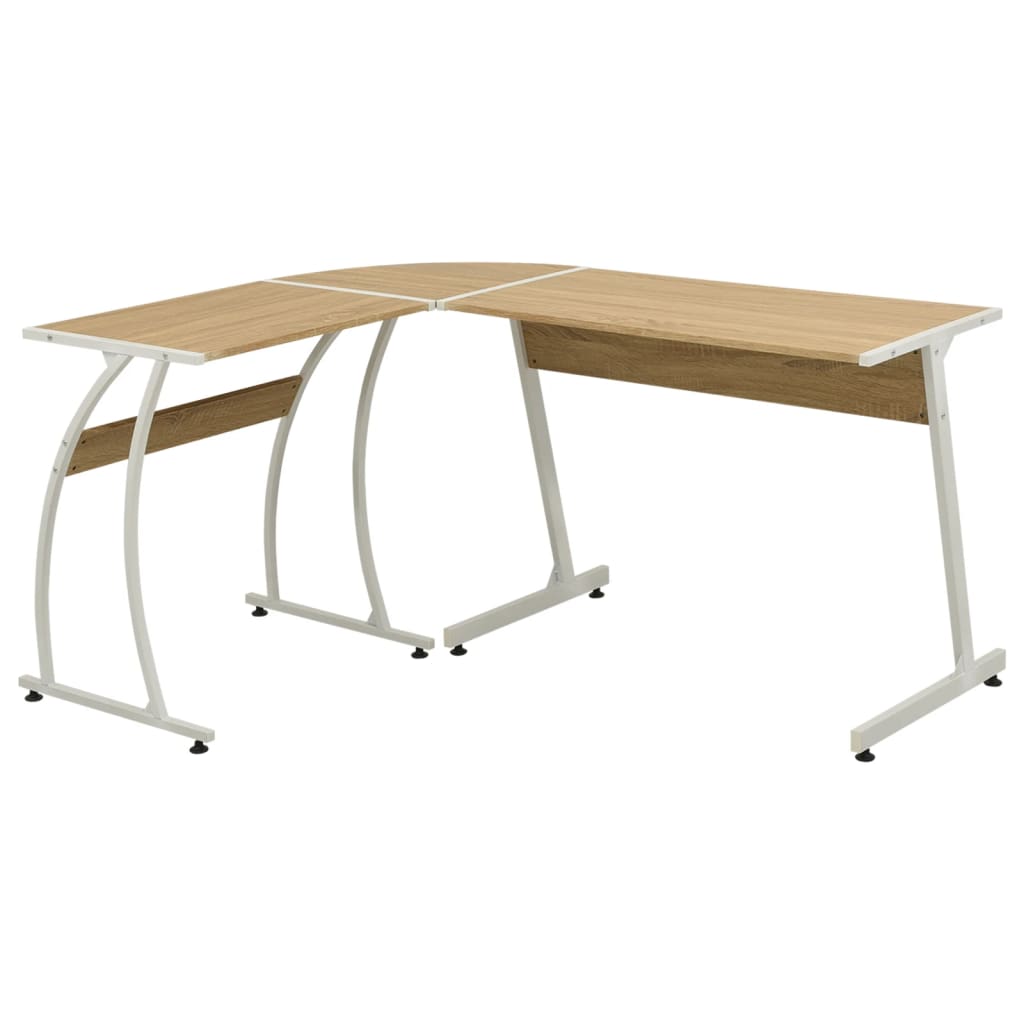 Corner Desk L-Shaped Oak - Style and Chic