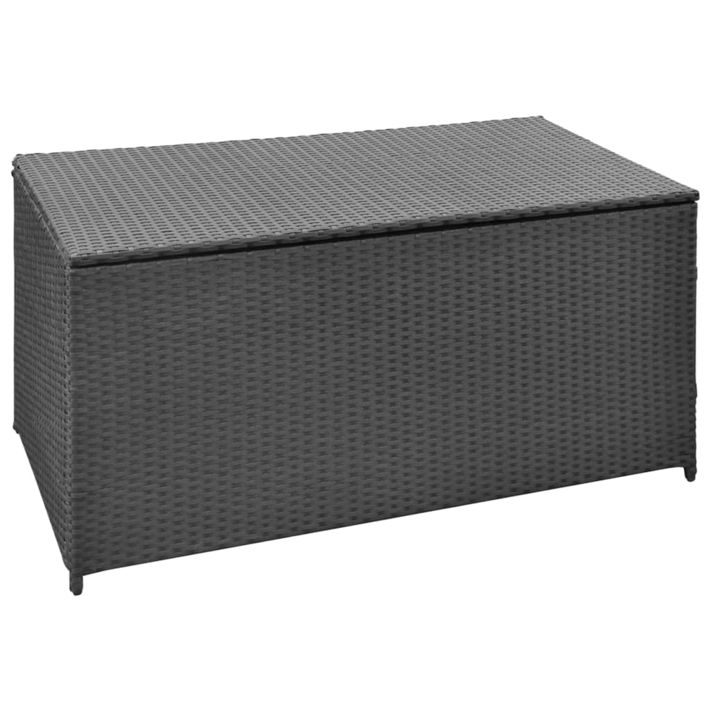 Garden Storage Box Black 120x50x60 cm Poly Rattan - Millennium Furniture