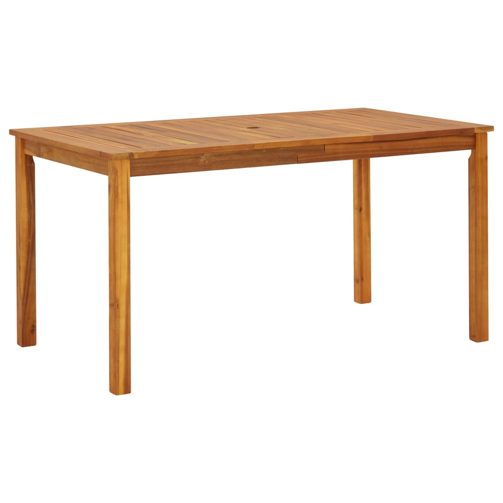 Garden Table 140x80x74 cm Solid Acacia Wood - Style and Chic