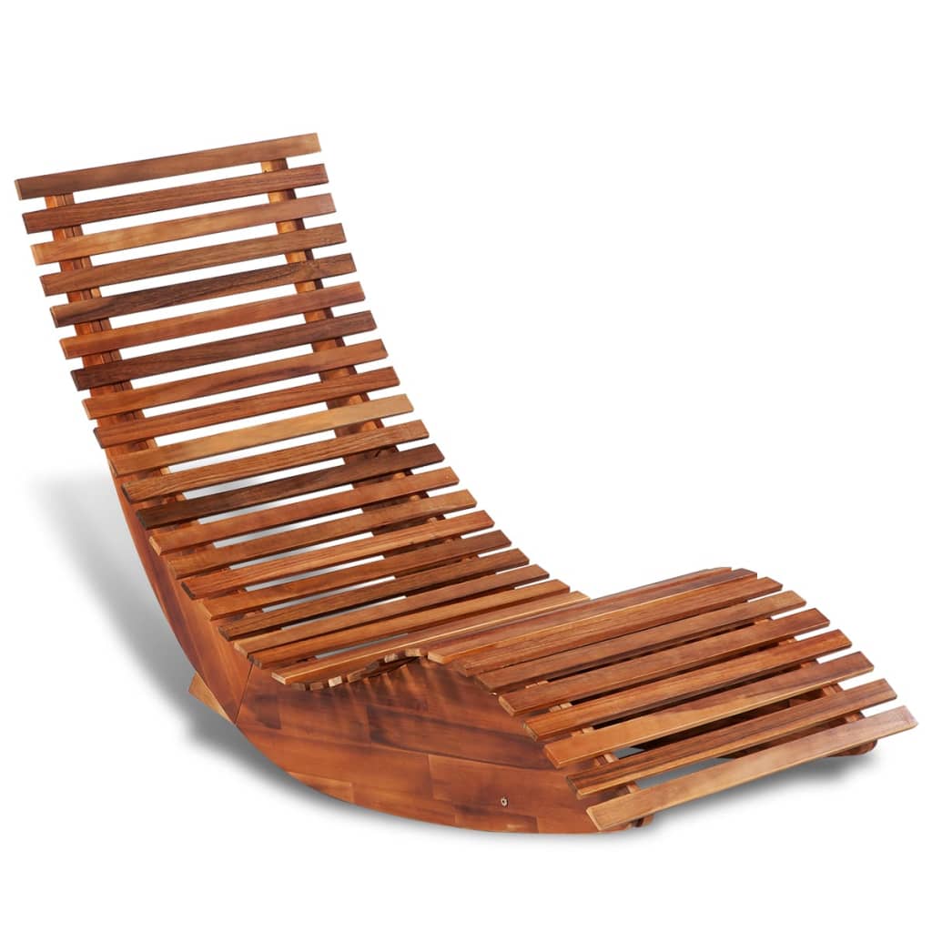 Rocking Sun Lounger Acacia Wood - Direct Imports