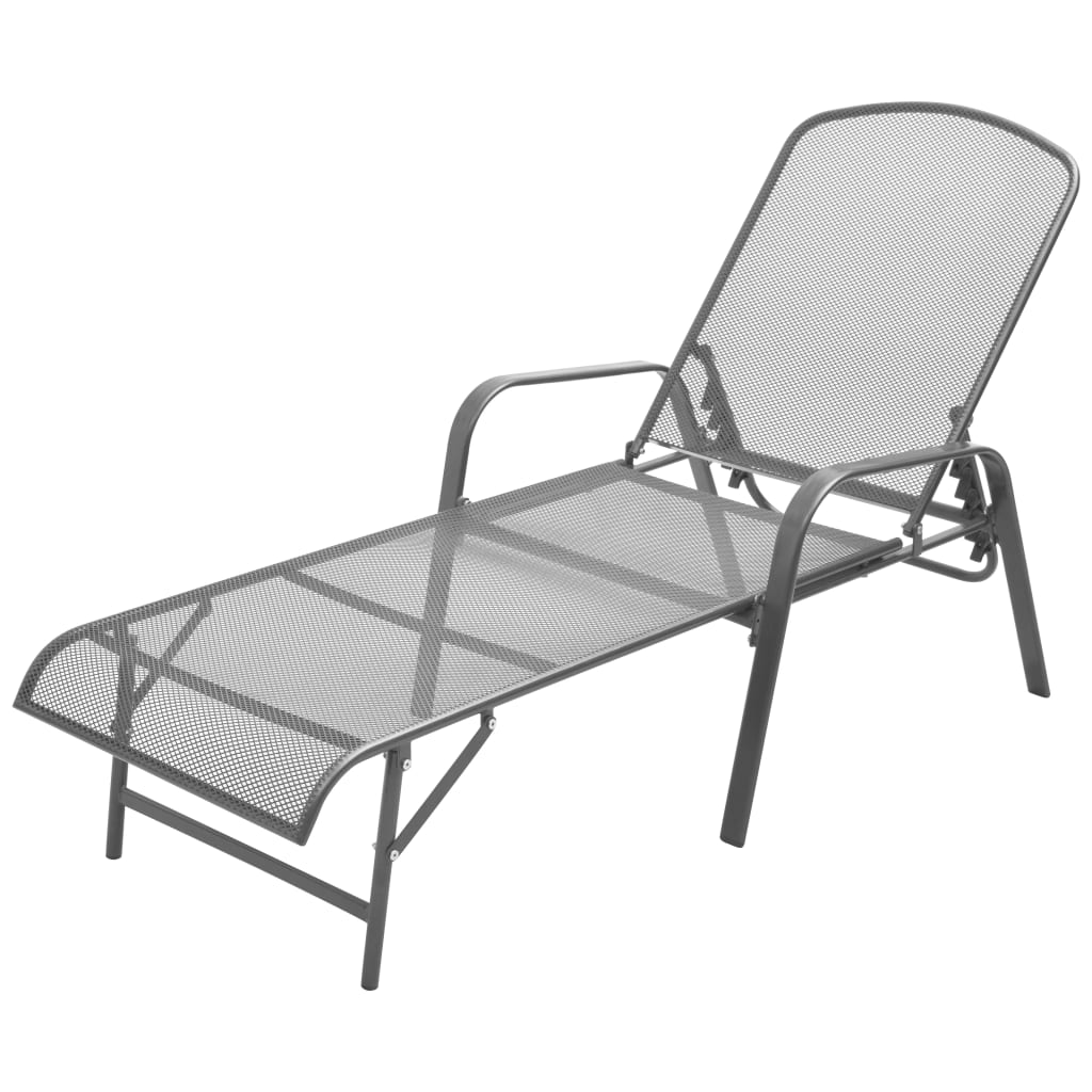 Sun Lounger Steel Anthracite - Sid & Sam