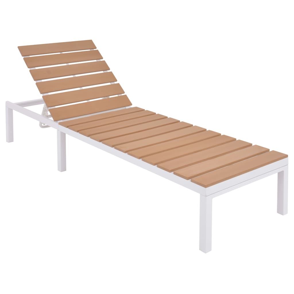 Sun Lounger Aluminium and WPC Brown - Sid & Sam