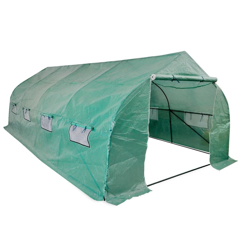 Portable Polytunnel Greenhouse Steel Frame Walk-in 18 m2 - Unbeatable Bargains