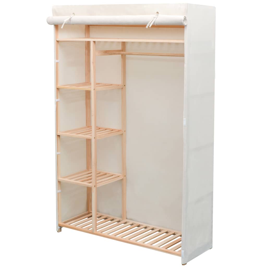 Wardrobe Fabric and Pinewood 110x40x170cm - Discount Dealers