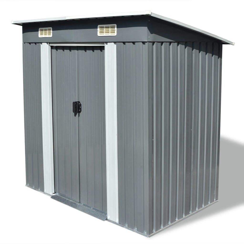 Garden Shed Grey Metal - Millennium Furniture