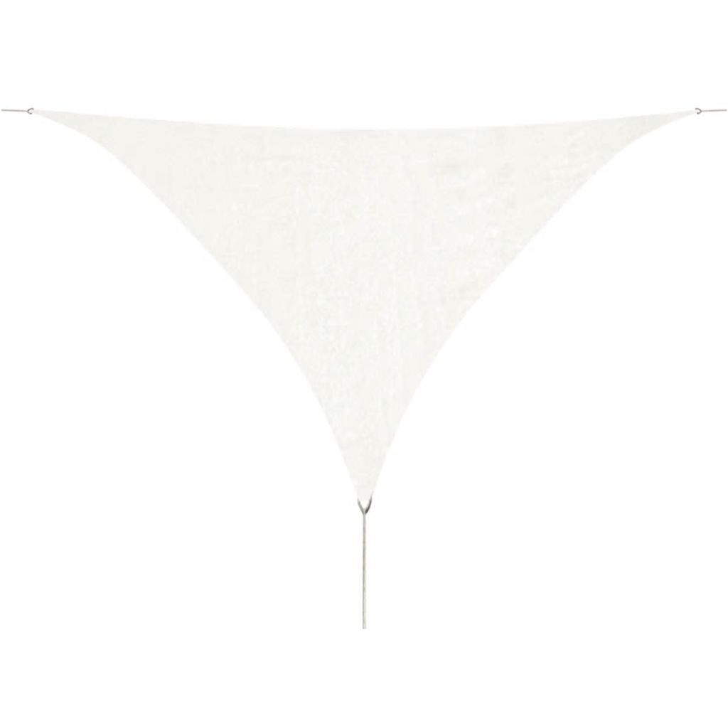 Sunshade Sail HDPE Triangular 3.6x3.6x3.6 m White - Decor Base