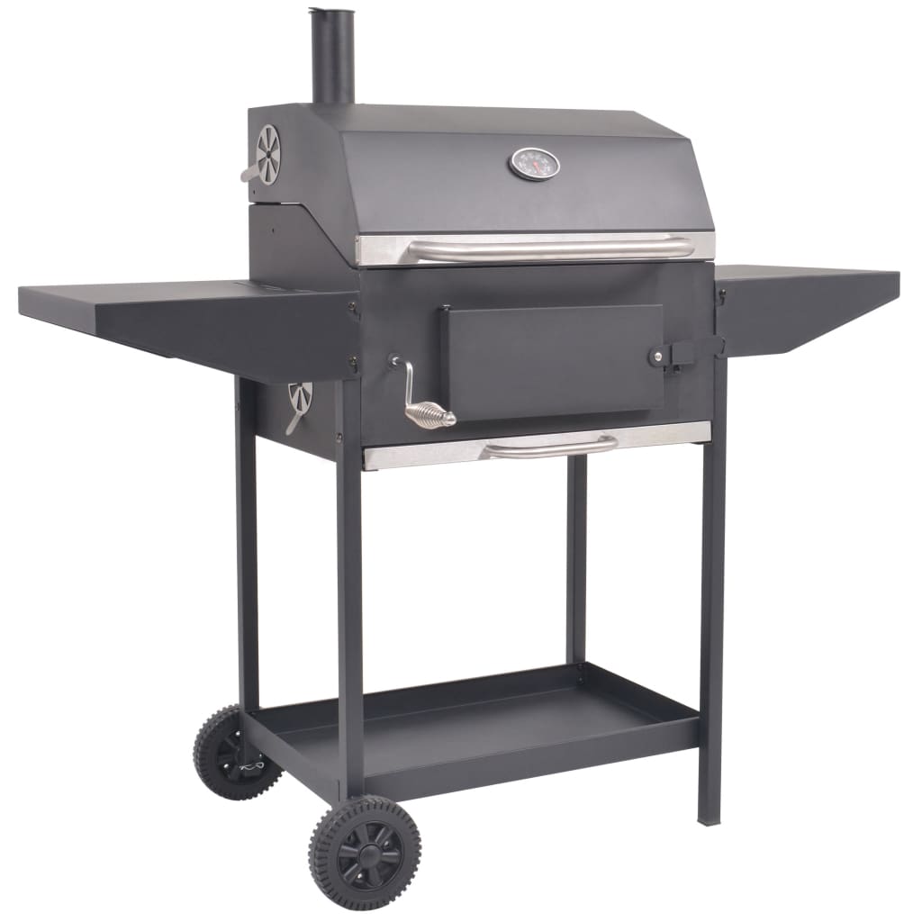 BBQ Charcoal Smoker with Bottom Shelf Black - Millennium Furniture