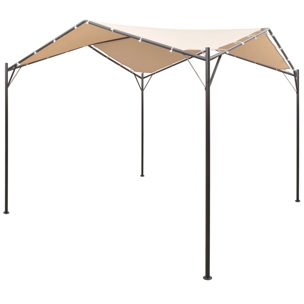Gazebo Pavilion Tent Canopy 4x4 m Steel Beige - Direct Imports