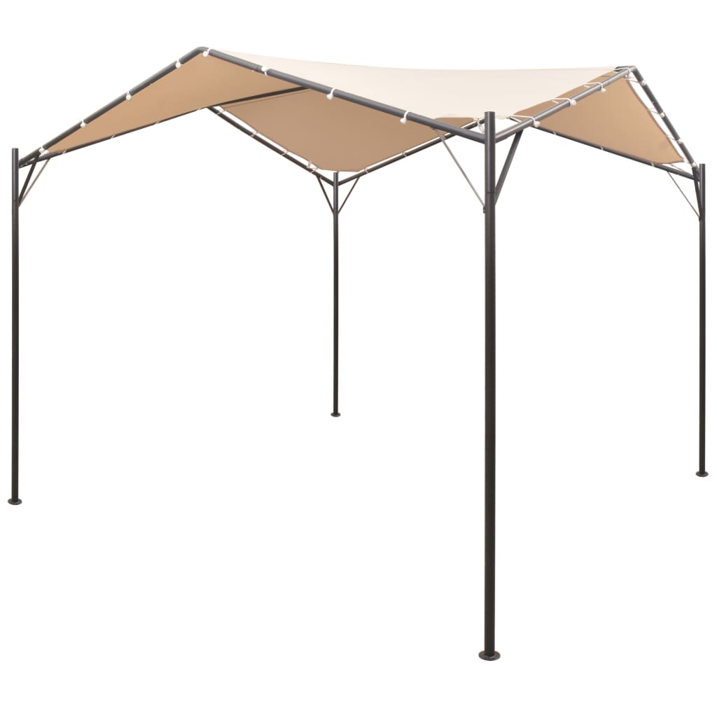 Gazebo Pavilion Tent Canopy 3x3 m Steel Beige - Tyrell & Tyrell