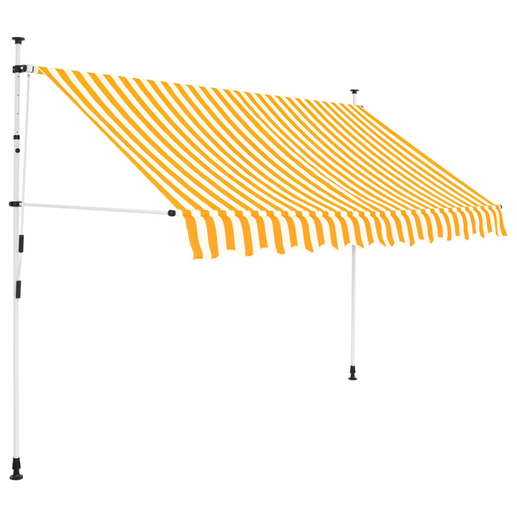 Manual Retractable Awning 250 cm Orange and White Stripes - Tyrell & Tyrell