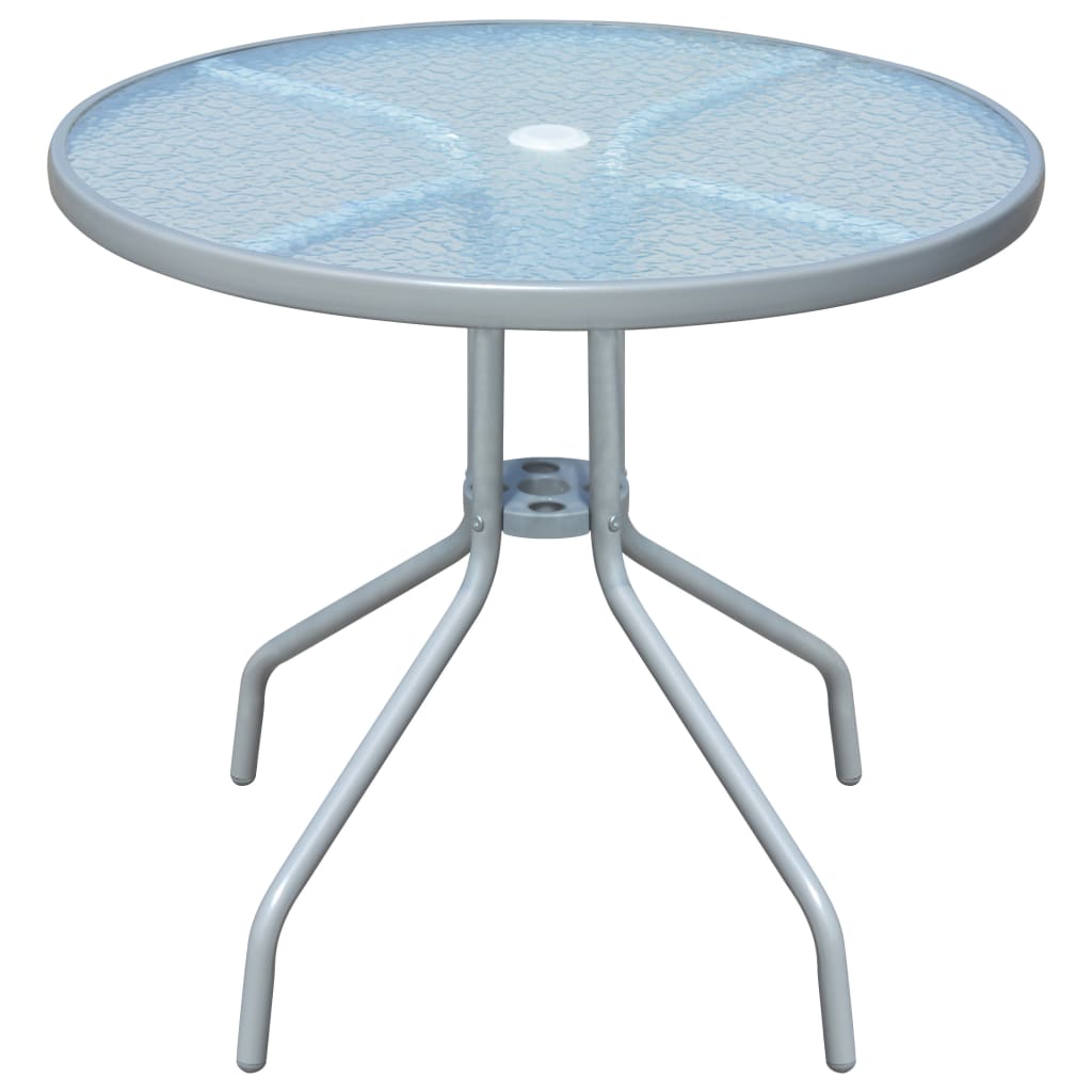 Bistro Table Grey 80x71 cm Steel - Unbeatable Bargains