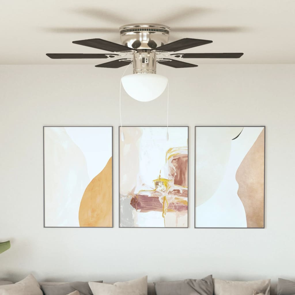 Ornate Ceiling Fan with Light 82 cm Dark Brown - Merlin Deals