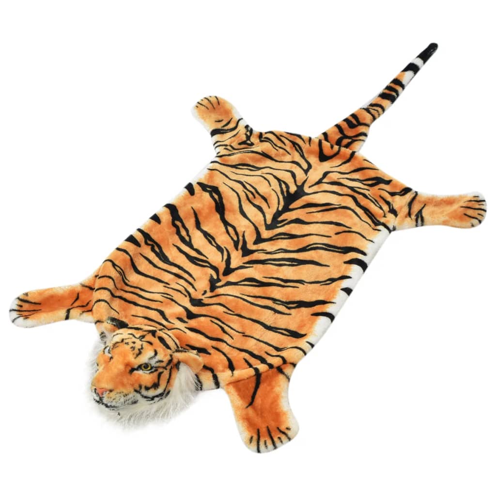 Tiger Carpet Plush 144 cm Brown - Brittle & Co