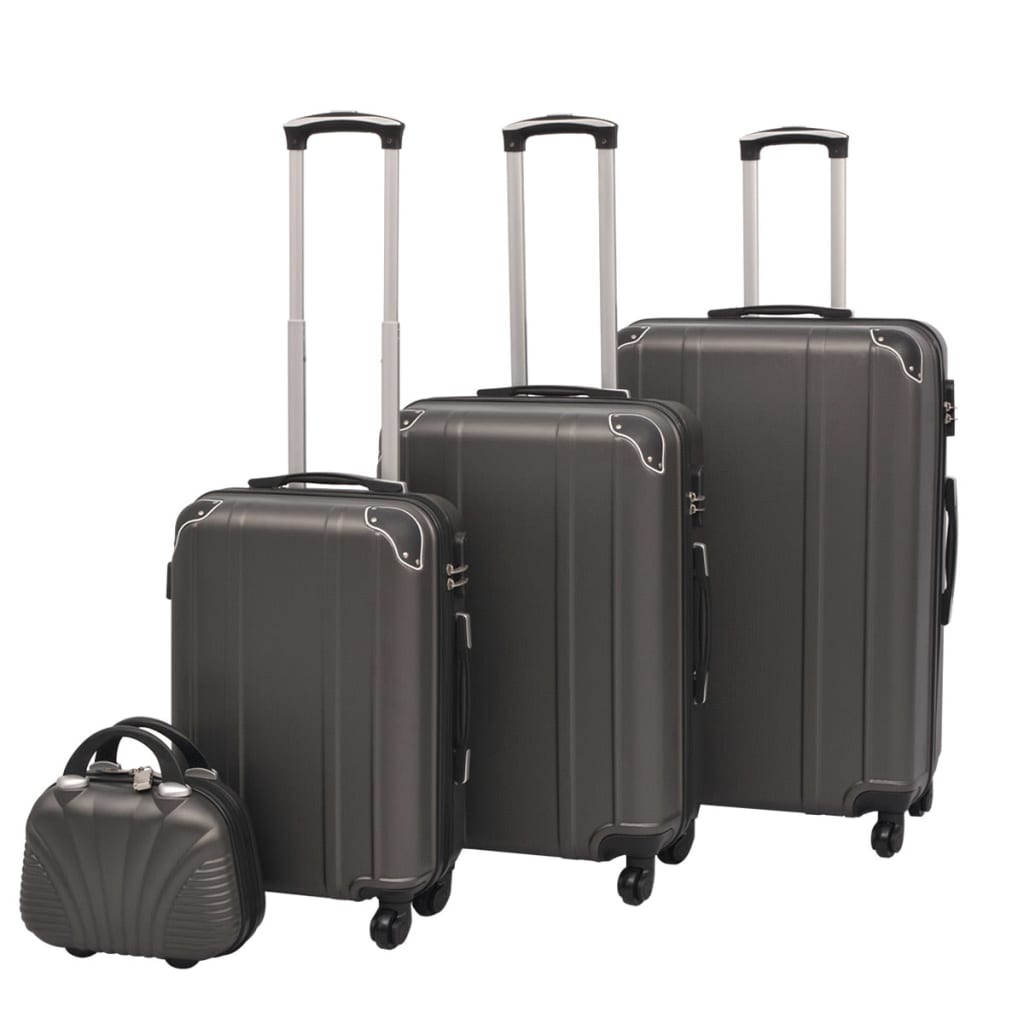Four Piece Hardcase Trolley Set Anthracite - Tyrell & Tyrell