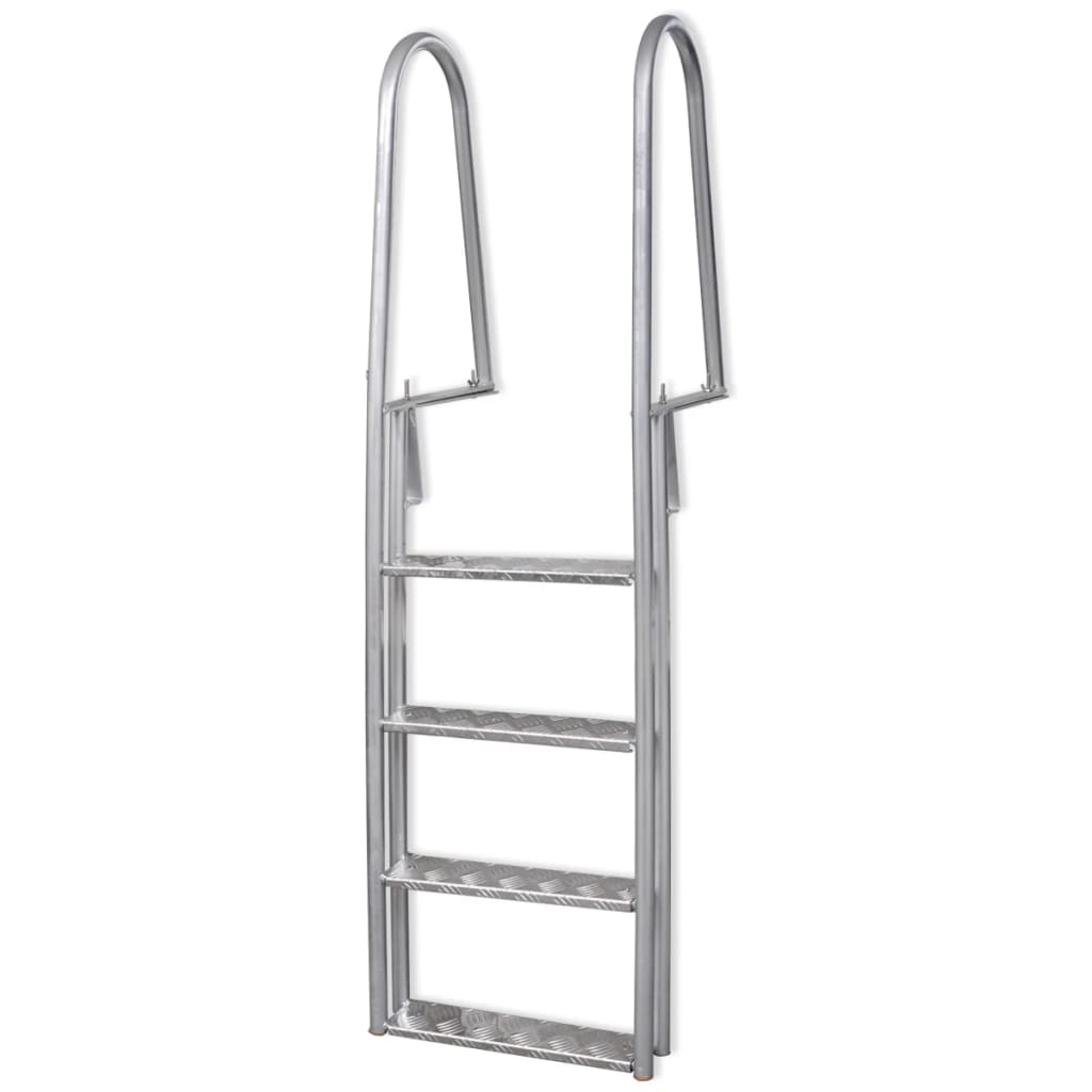 4-Step Dock/Pool Ladder Aluminium 167 cm - Decor Base