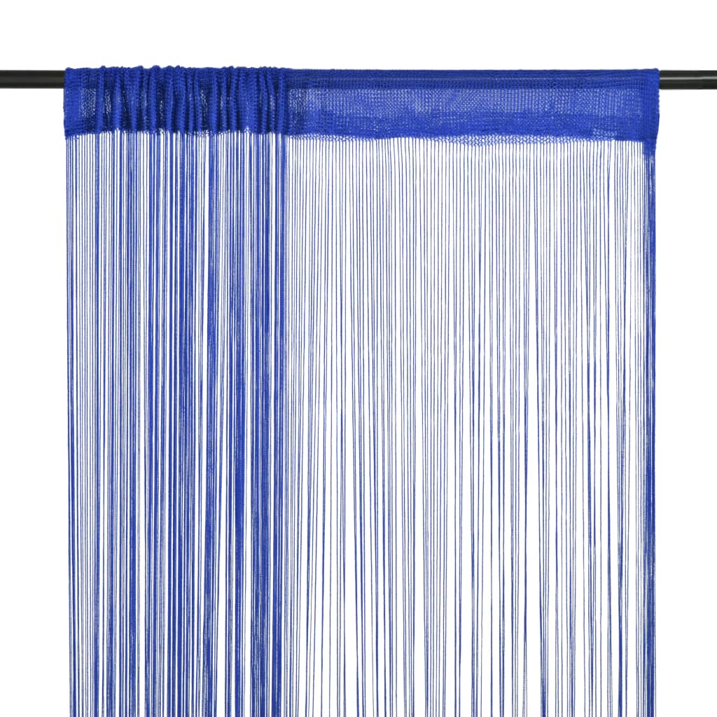 String Curtains 2 pcs 140x250 cm Blue - Design Hut
