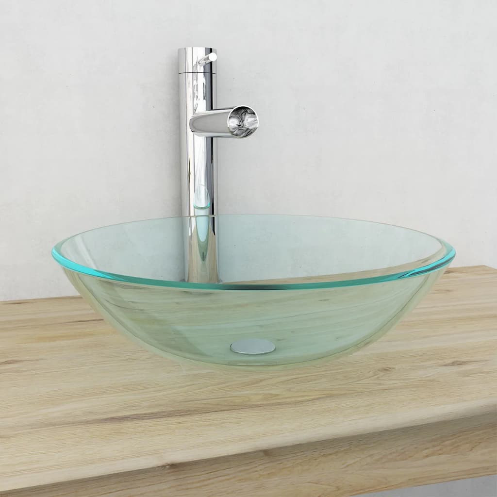 Basin Tempered Glass 42 cm Transparent - Tyrell & Tyrell