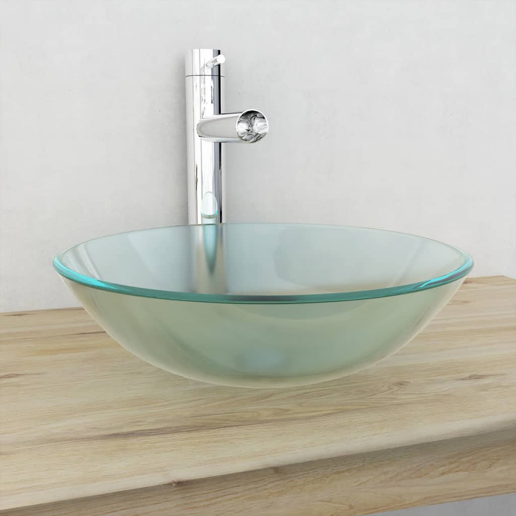 Basin Tempered Glass 42 cm Frosted - Millennium Furniture