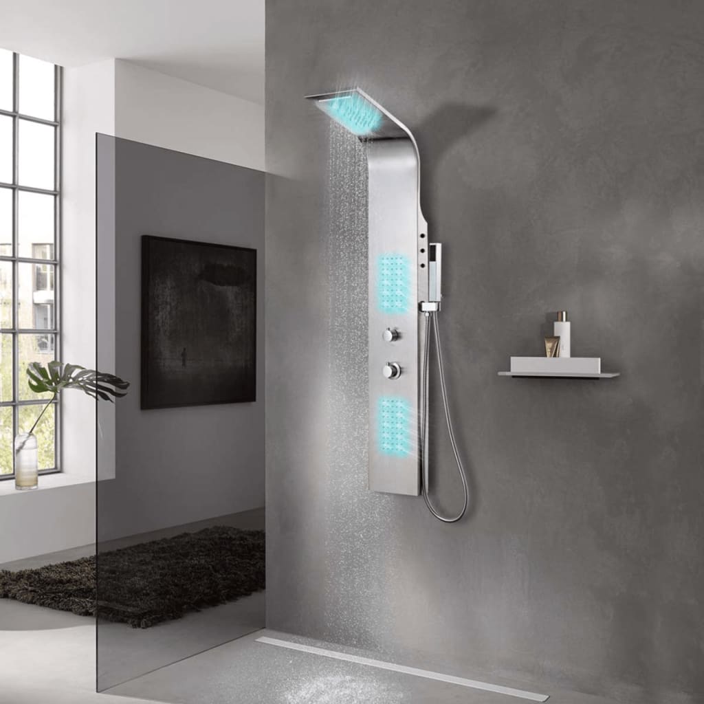 Shower Panel System Stainless Steel Curved - Sid & Sam