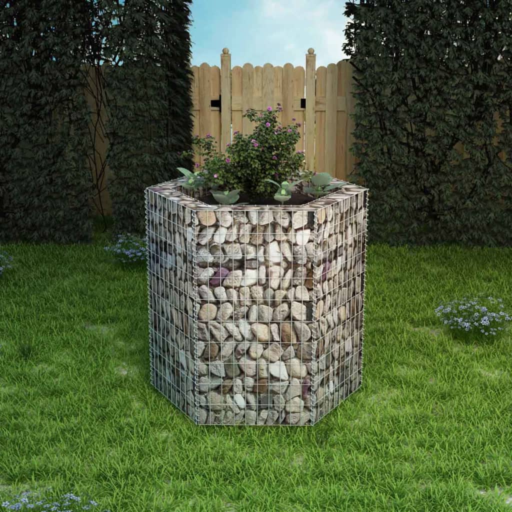 Hexagonal Gabion Raised Bed 100x90x100 cm - Unbeatable Bargains