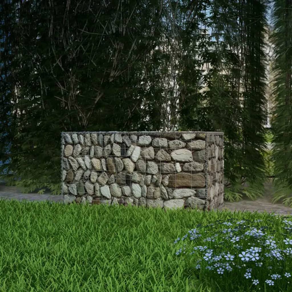 Gabion Basket Galvanised Steel 100x50x50 cm - Design Hut