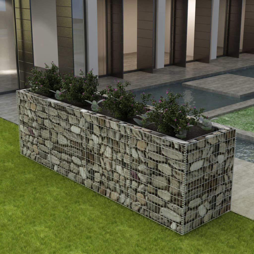 Gabion Raised Bed Steel 360x90x100 cm - The Home Maker