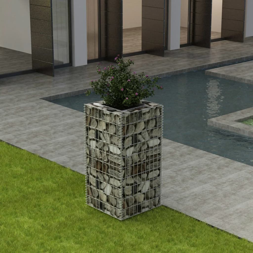 Gabion Raised Bed Steel 50x50x100 cm - R and M Furniture