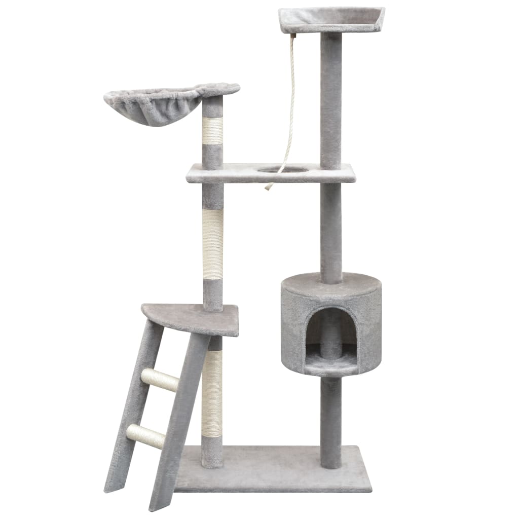 Cat Tree with Sisal Scratching Posts 150 cm Grey - Brittle & Co
