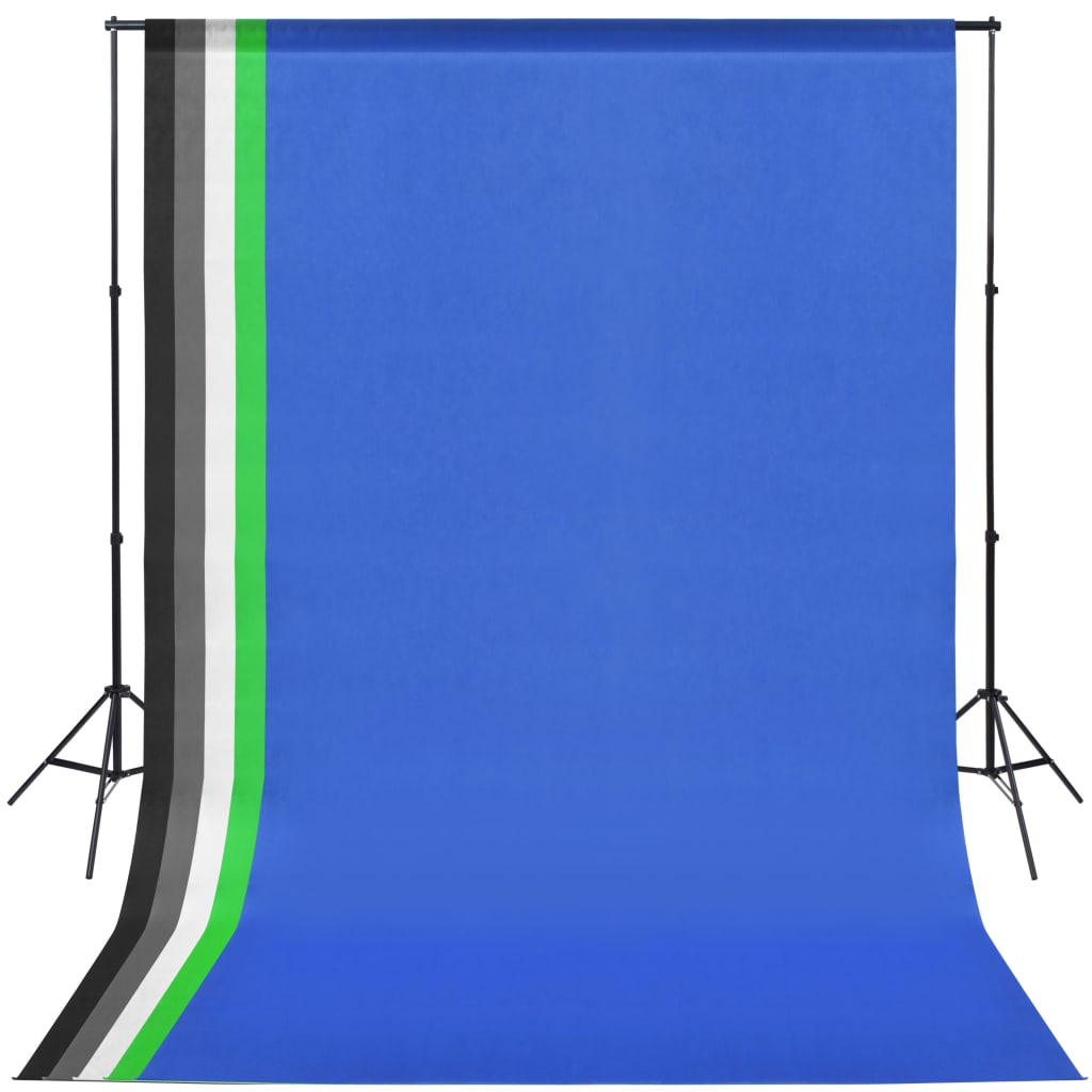 Photo Studio Kit with 5 Coloured Backdrops and Adjustable Frame - Casper Homes