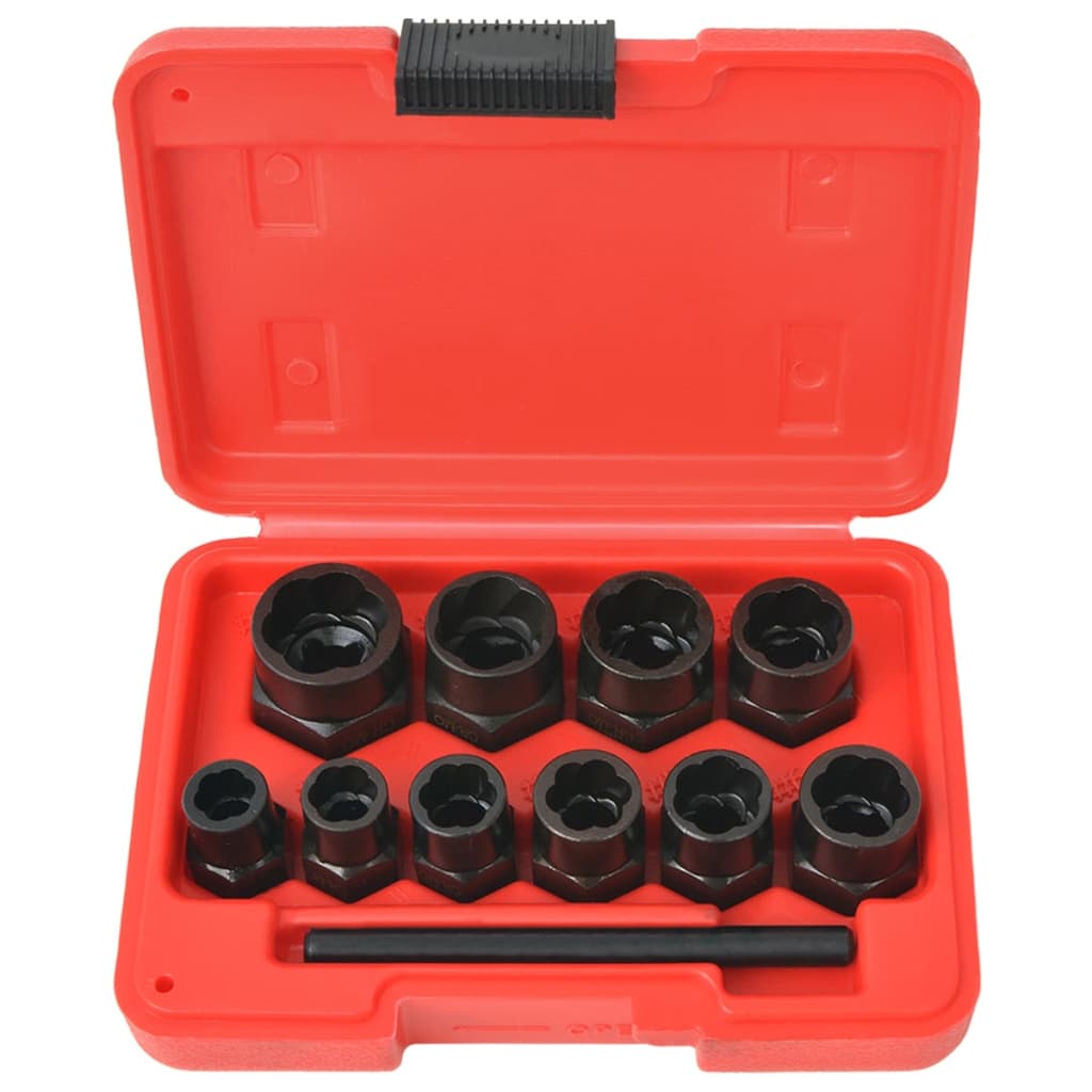 11 Piece Bolt Extractor Set for Damaged Bolts and Nuts Steel - Millennium Furniture