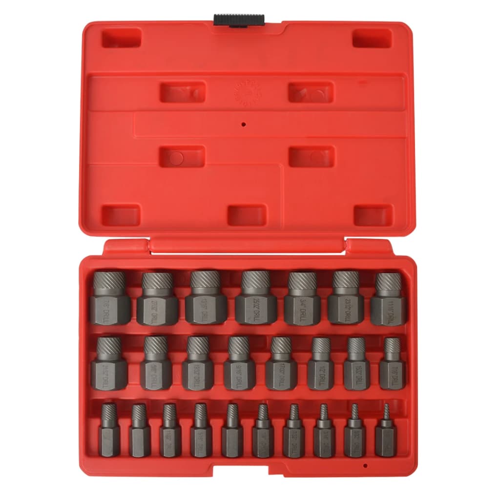 25 Piece Multi-Spline Screw Extractor Set Steel - Tyrell & Tyrell