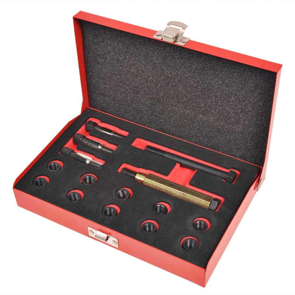 15 Piece Glow Plug Thread Repair Kit M10 x 1.0 mm - Direct Imports