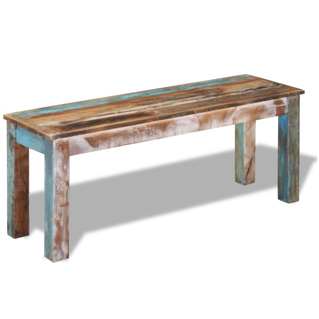 Bench Solid Reclaimed Wood 110x35x45 cm - Design Hut