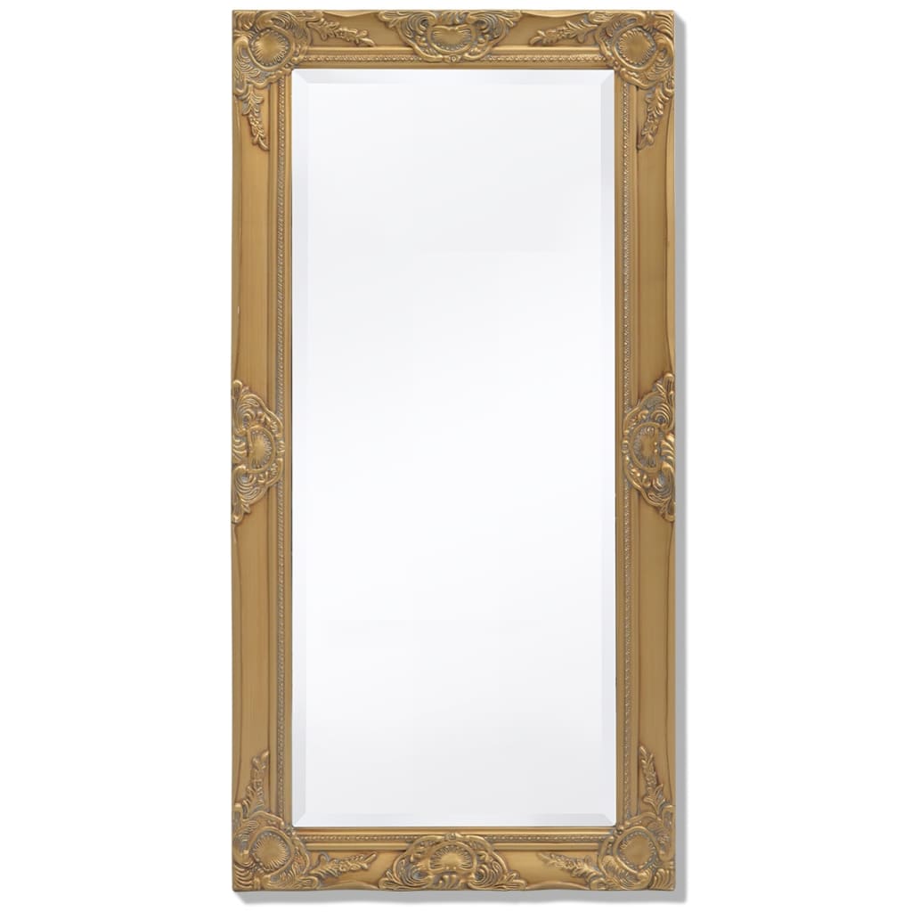 Wall Mirror Baroque Style 100x50 cm Gold - All Things Good