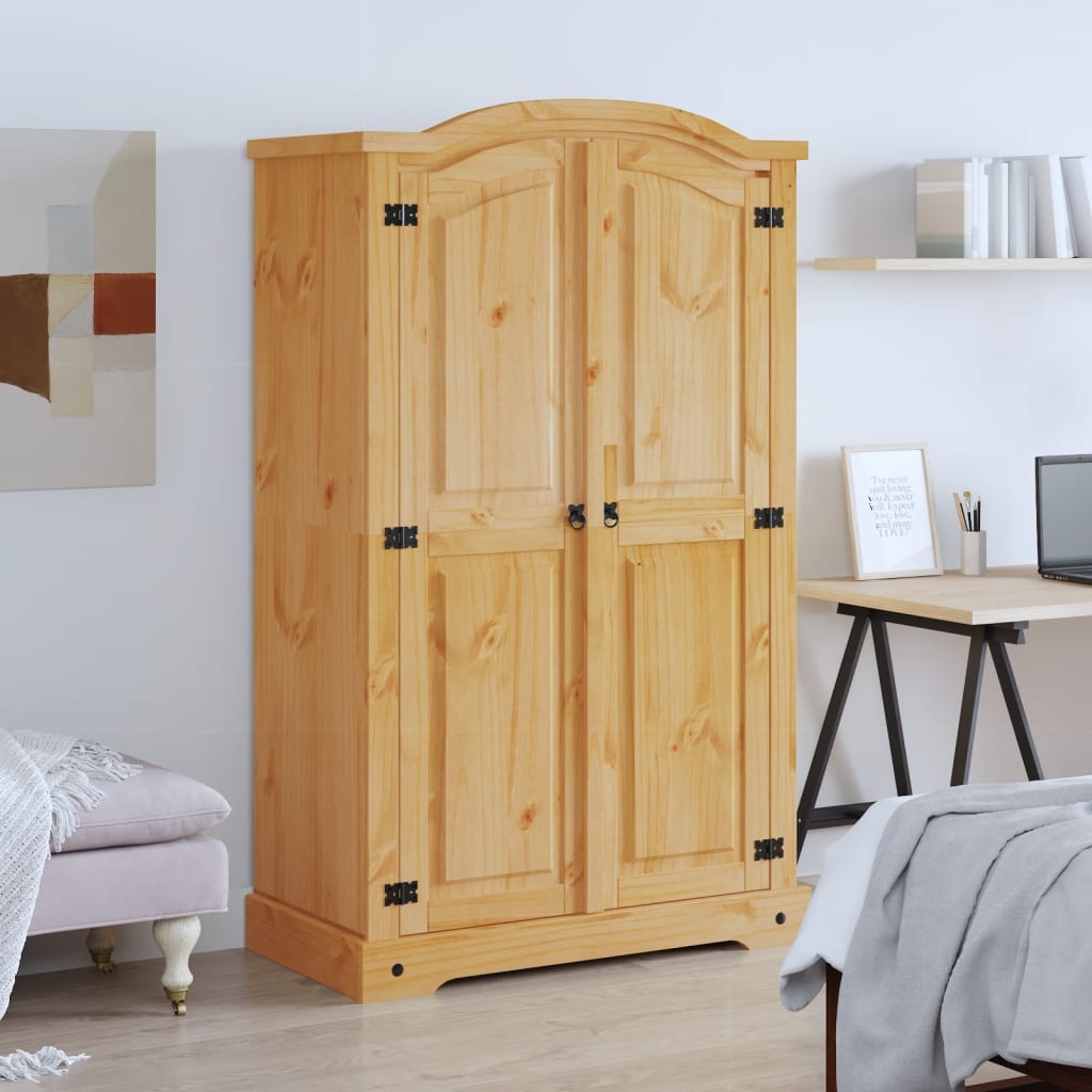 Wardrobe - GRACE 2 Door Wardrobe Brown 101cm - Millennium Furniture