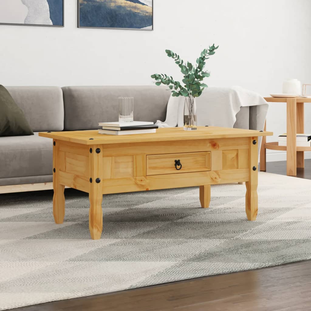 Coffee Table Mexican Pine Corona Range 100x55x45 cm - Brittle & Co