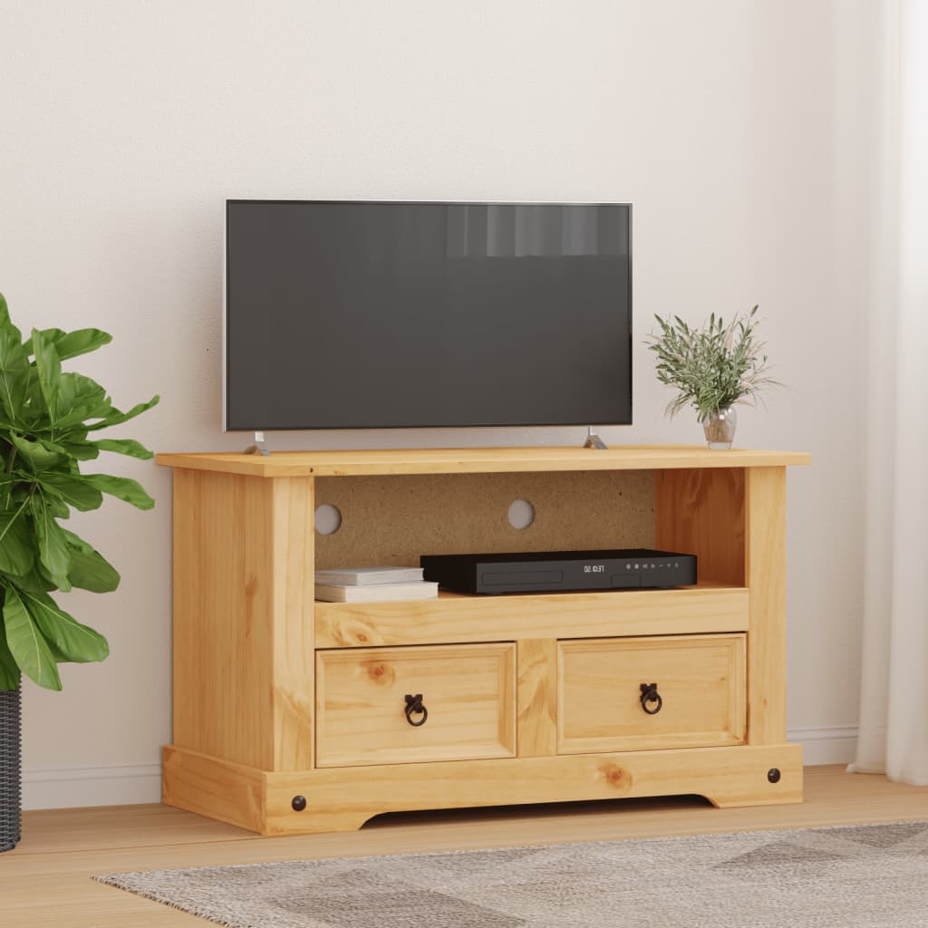 TV Cabinet Mexican Pine Corona Range 91x43x56 cm - Discount Dealers