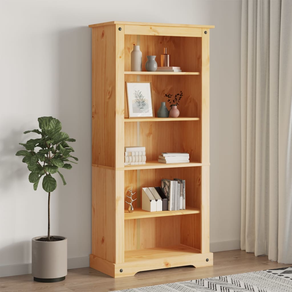 5-Tier Bookcase Mexican Pine Corona Range 81x40x170 cm - Discount Dealers