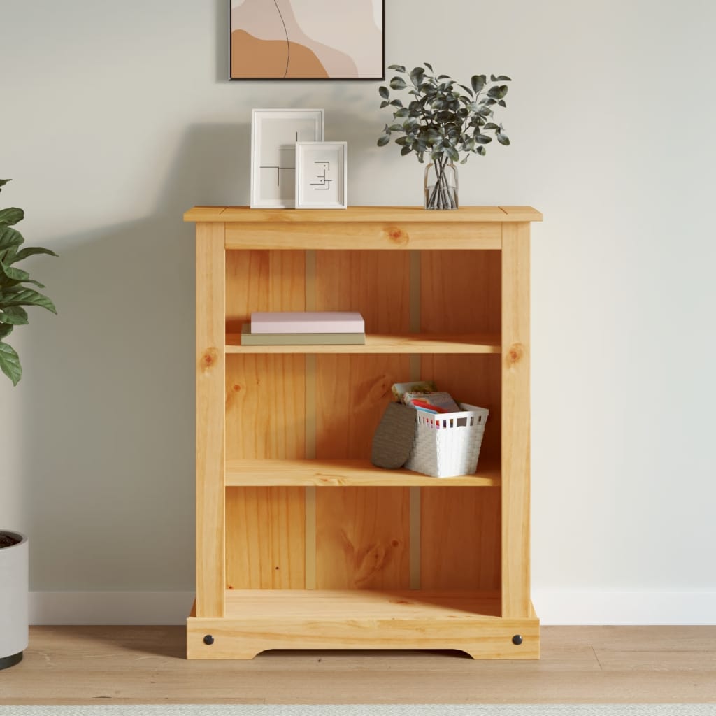 3-Tier Bookcase Mexican Pine Corona Range 81x29x100 cm - Direct Imports
