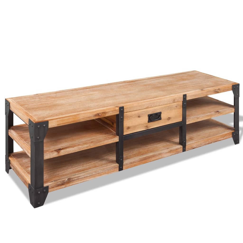 TV Stand Solid Acacia Wood 140x40x45 cm - Casper Homes