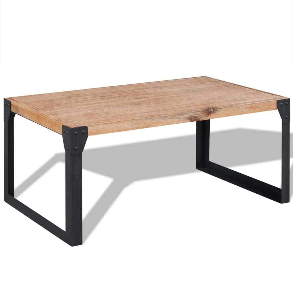 Coffee Table Solid Acacia Wood 100x60x45 cm - Decor Base