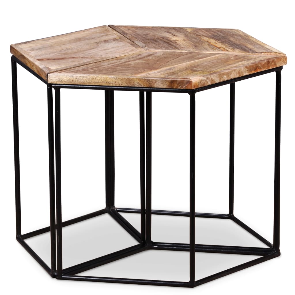 Coffee Table Solid Mango Wood 56x48x40 cm - Sid & Sam