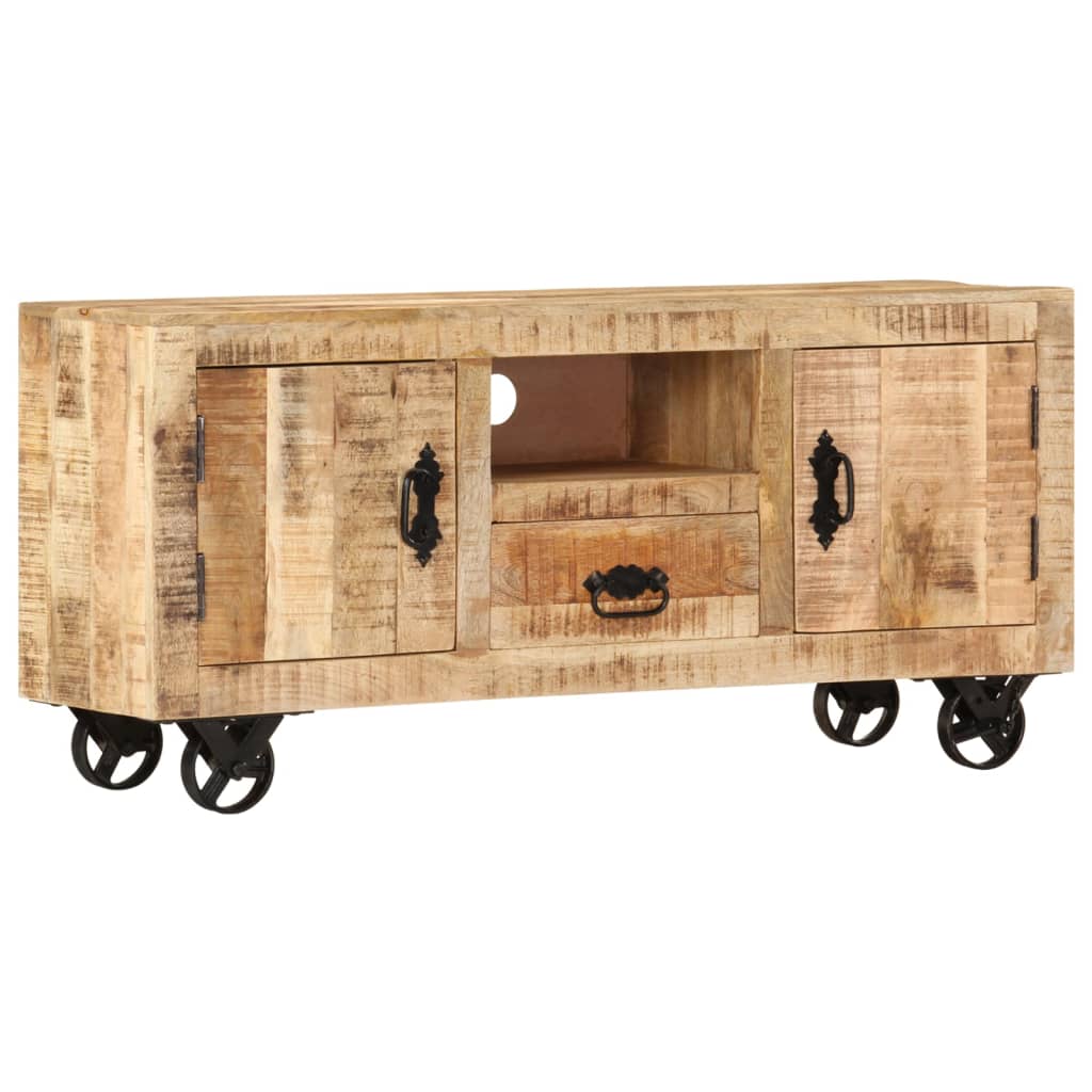 TV Cabinet Rough Mango Wood 110x30x50 cm - Sid & Sam
